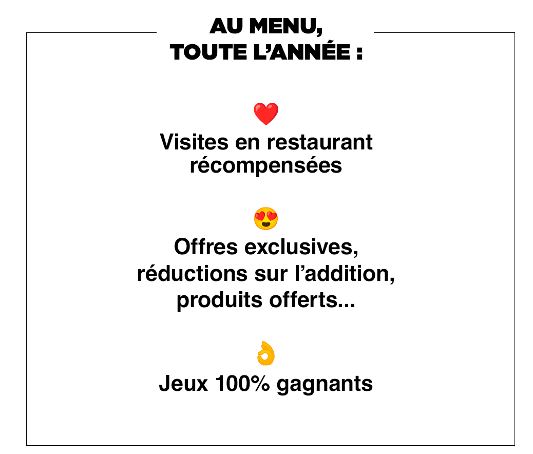 Au menu, toute l'année