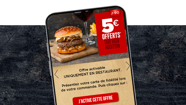 5€ offerts sur mon addition